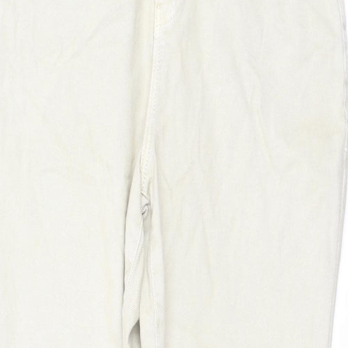 TU Womens Beige Cotton Straight Jeans Size 12 L28 in Regular Button