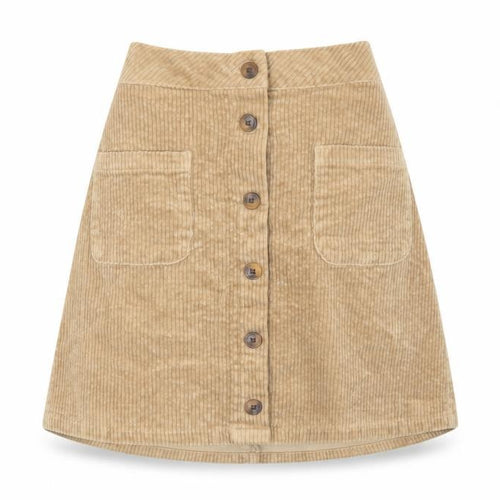 NEXT Girls Beige Cotton A-Line Skirt Size 12 Years Regular Button