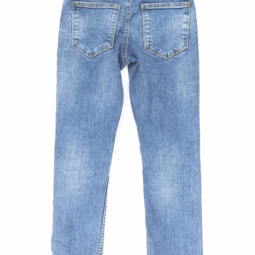 NEXT Boys Blue Cotton Skinny Jeans Size 8 Years Regular Button