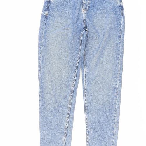 Topshop Womens Blue Cotton Mom Jeans Size 26 in L26 in Regular Button