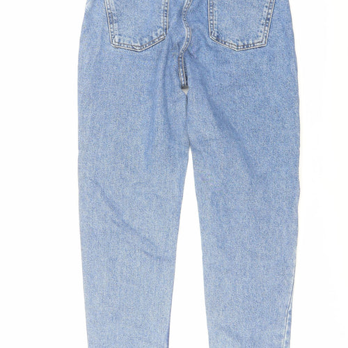 Topshop Womens Blue Cotton Mom Jeans Size 26 in L26 in Regular Button