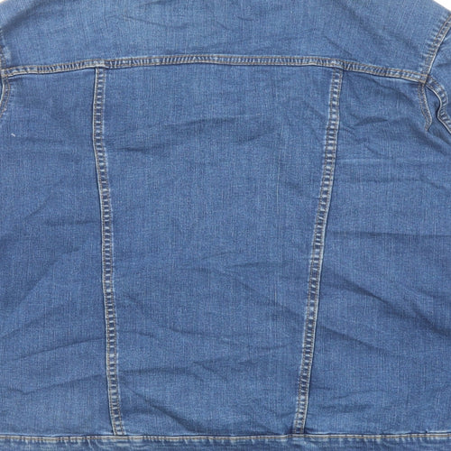 M&Co Womens Blue Jacket Size 18 Button