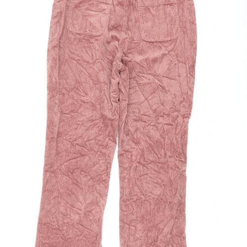 Marks and Spencer Girls Pink Cotton Sweatpants Trousers Size 12-13 Years Regular Button