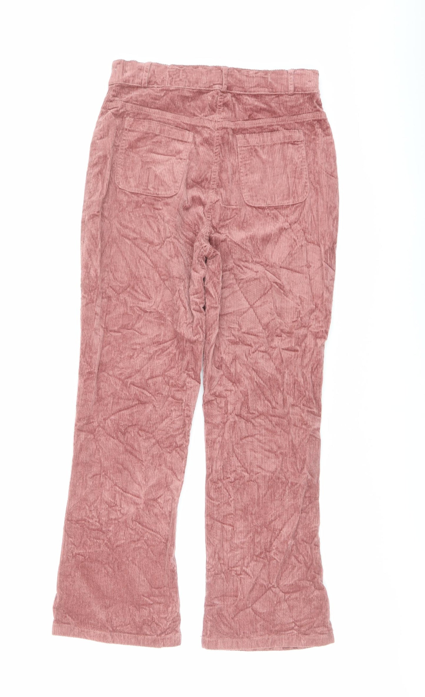 Marks and Spencer Girls Pink Cotton Sweatpants Trousers Size 12-13 Years Regular Button