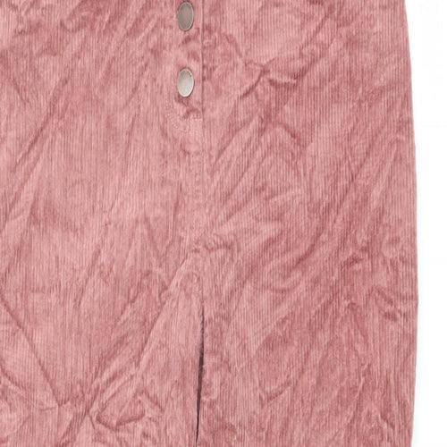 Marks and Spencer Girls Pink Cotton Sweatpants Trousers Size 12-13 Years Regular Button
