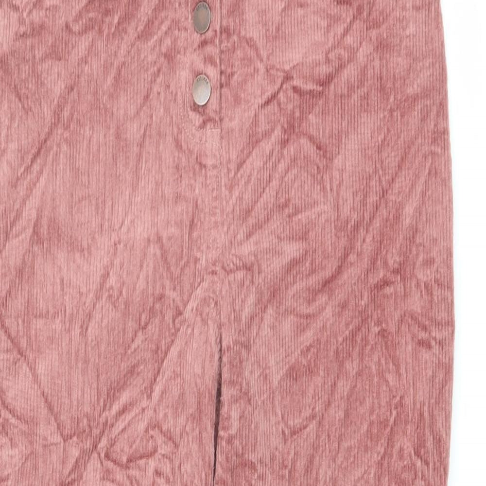 Marks and Spencer Girls Pink Cotton Sweatpants Trousers Size 12-13 Years Regular Button