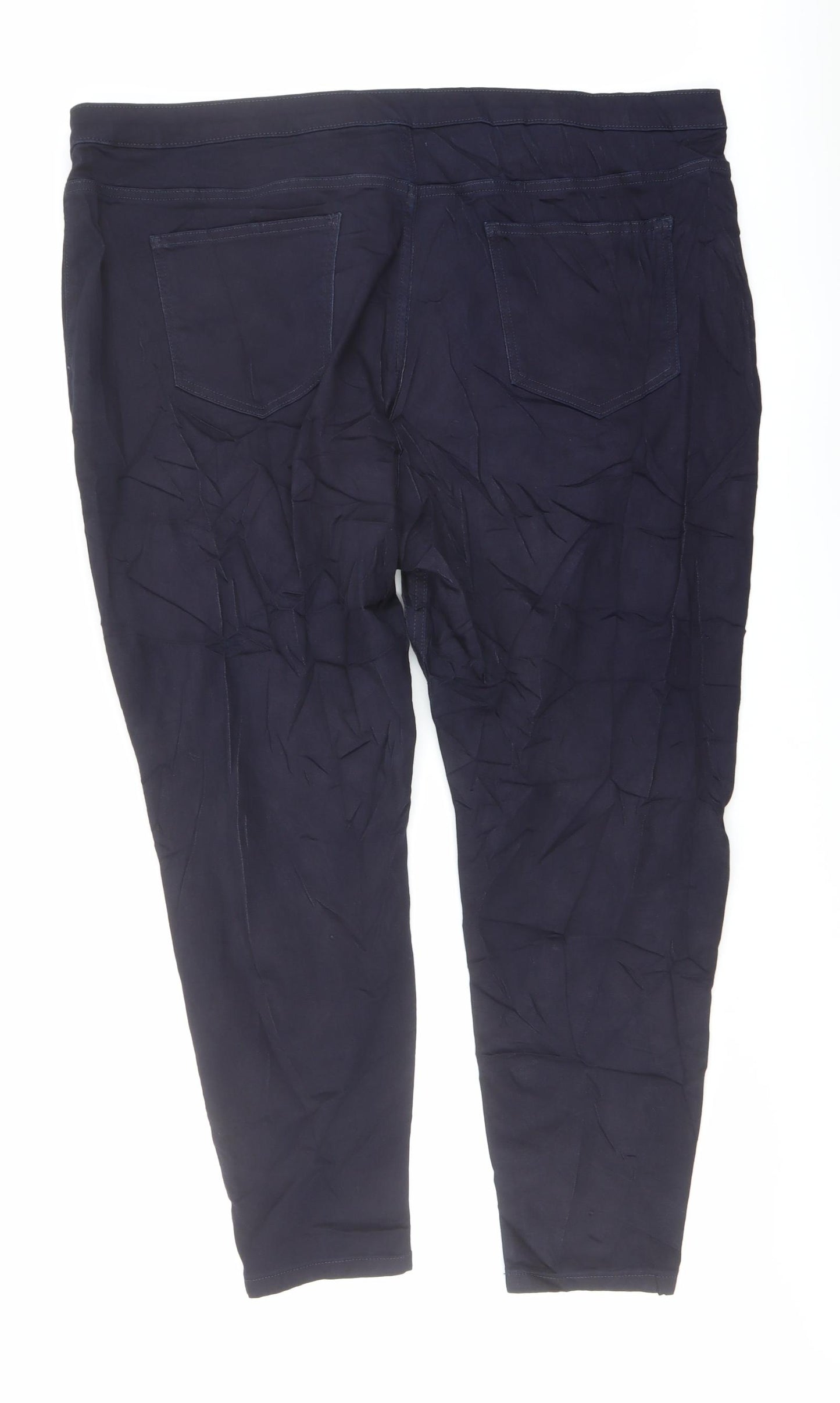 Marks and Spencer Womens Blue Cotton Skinny Jeans Size 26 L26 in Regular Button