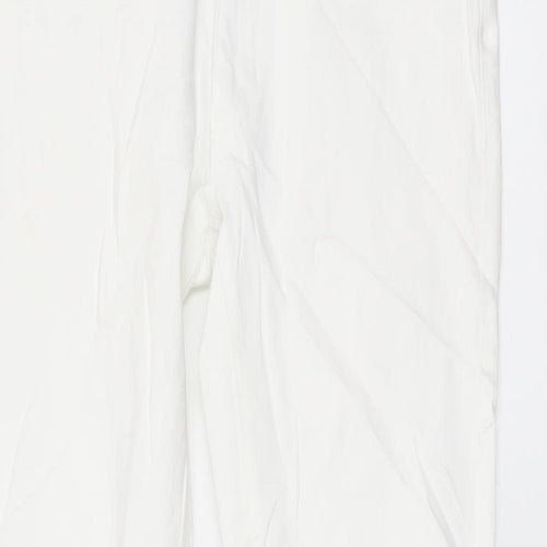 Marks and Spencer Mens White Cotton Skinny Jeans Size 28 in L33 in Regular Button