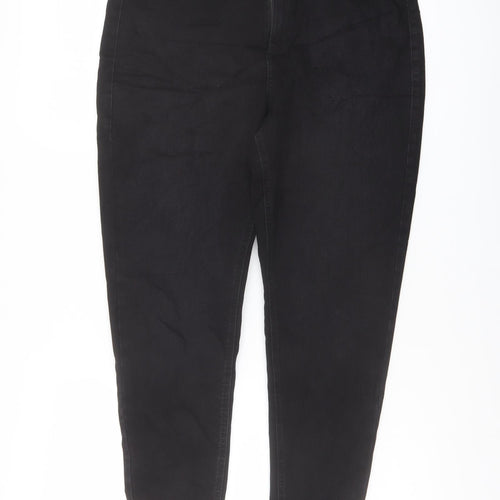 Marks and Spencer Womens Black Cotton Skinny Jeans Size 16 L26 in Regular Button