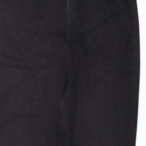 Marks and Spencer Womens Black Cotton Skinny Jeans Size 16 L26 in Regular Button