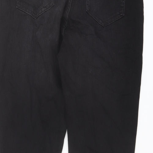 Marks and Spencer Womens Black Cotton Skinny Jeans Size 16 L26 in Regular Button