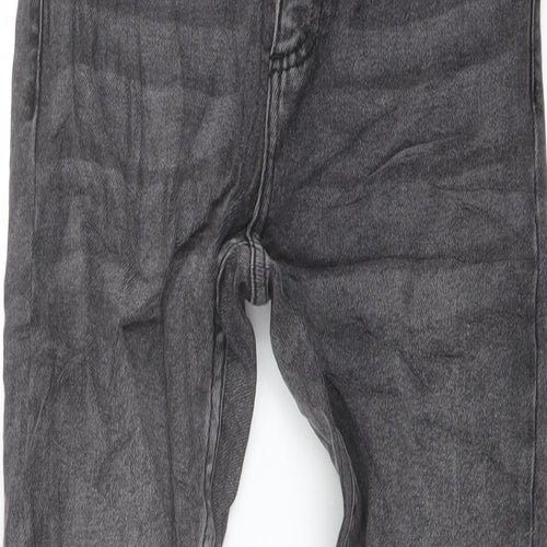 Marks and Spencer Womens Grey Cotton Skinny Jeans Size 10 L27 in Regular Button