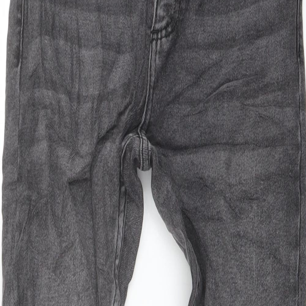 Marks and Spencer Womens Grey Cotton Skinny Jeans Size 10 L27 in Regular Button