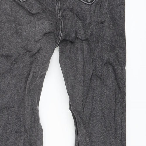 Marks and Spencer Womens Grey Cotton Skinny Jeans Size 10 L27 in Regular Button
