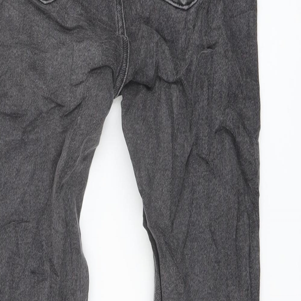 Marks and Spencer Womens Grey Cotton Skinny Jeans Size 10 L27 in Regular Button