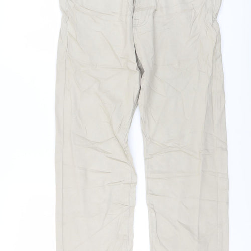 Marks and Spencer Mens Beige Cotton Straight Jeans Size 30 in L29 in Regular Button