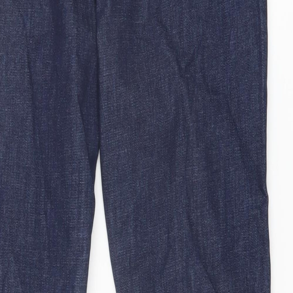 Marks and Spencer Boys Blue Cotton Straight Jeans Size 13-14 Years Regular Button