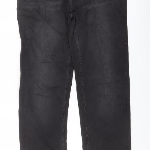 Marks and Spencer Womens Blue Cotton Straight Jeans Size 12 L32 in Regular Button