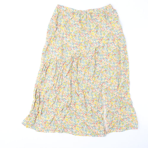 Marks and Spencer Womens Multicoloured Floral Viscose Flare Skirt Size 12