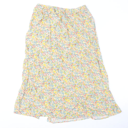 Marks and Spencer Womens Multicoloured Floral Viscose Flare Skirt Size 12