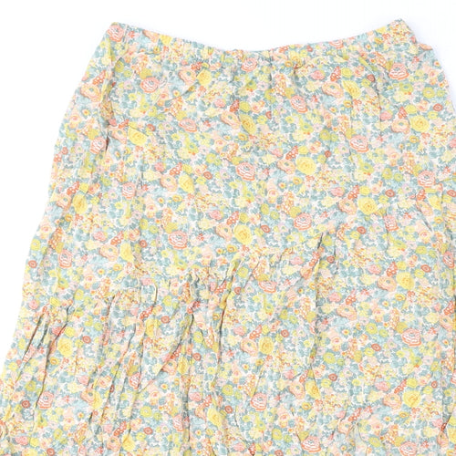 Marks and Spencer Womens Multicoloured Floral Viscose Flare Skirt Size 12