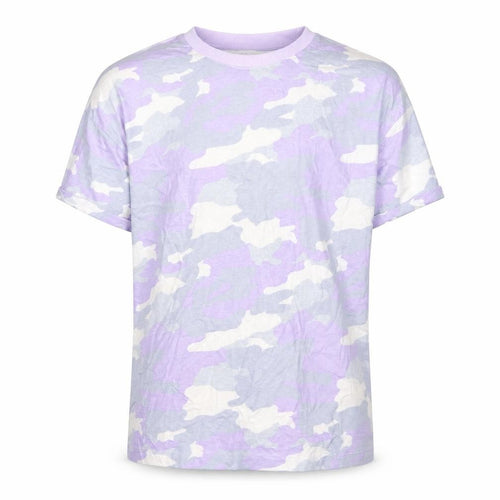 Marks and Spencer Boys Purple Camouflage Cotton Basic T-Shirt Size 11-12 Years Round Neck Pullover
