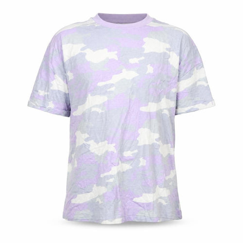 Marks and Spencer Boys Purple Camouflage Cotton Basic T-Shirt Size 10-11 Years Round Neck Pullover