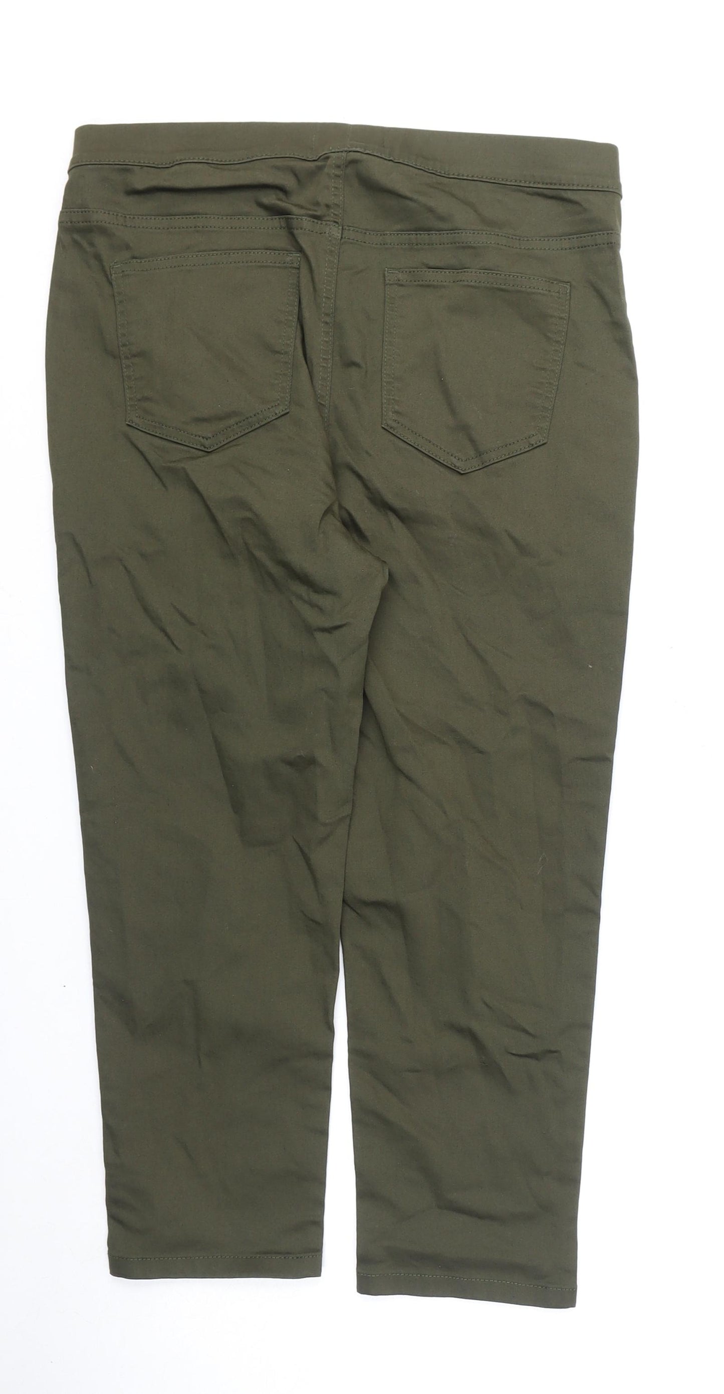 Marks and Spencer Womens Green Cotton Jegging Jeans Size 14 L21 in Regular