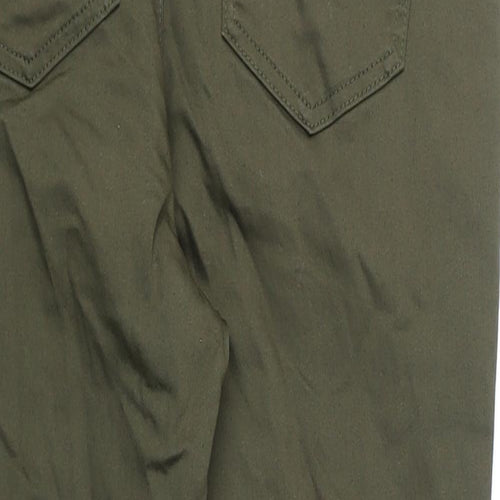 Marks and Spencer Womens Green Cotton Jegging Jeans Size 14 L21 in Regular