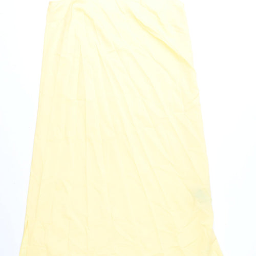 Marks and Spencer Womens Yellow Polyester A-Line Size 12 Scoop Neck Pullover