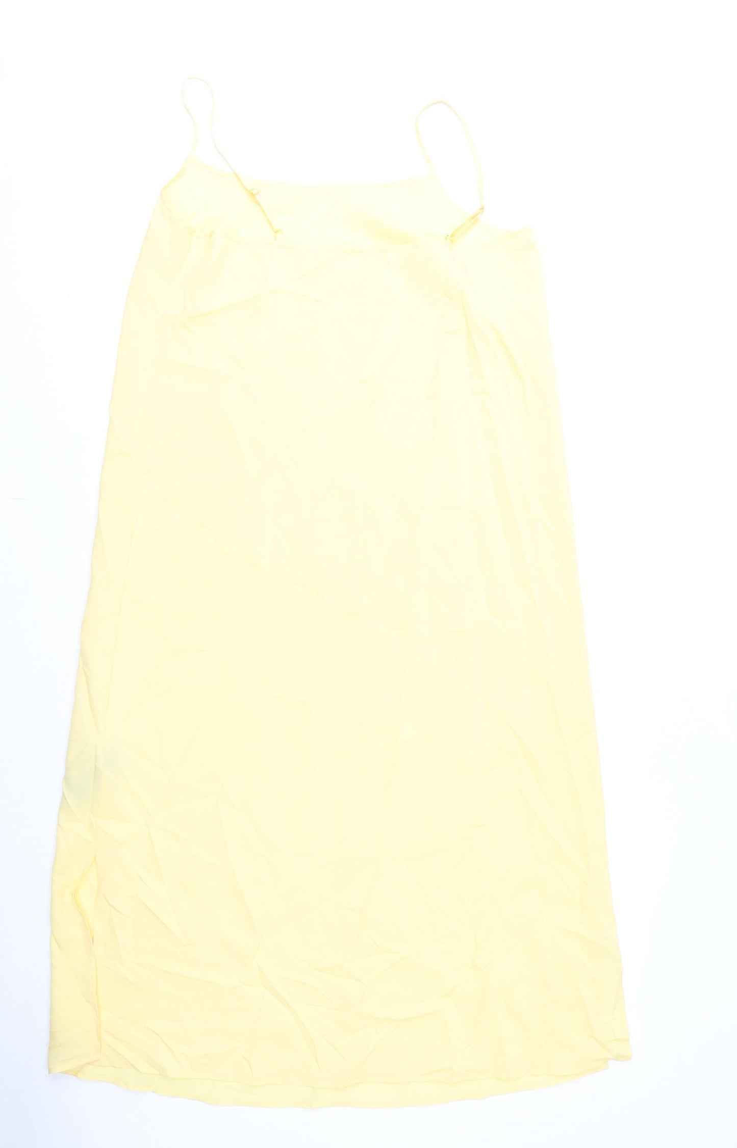 Marks and Spencer Womens Yellow Polyester A-Line Size 12 Scoop Neck Pullover
