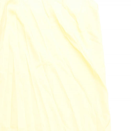 Marks and Spencer Womens Yellow Polyester A-Line Size 12 Scoop Neck Pullover