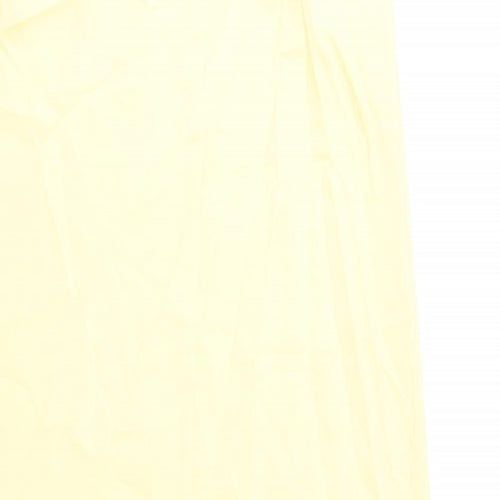Marks and Spencer Womens Yellow Polyester A-Line Size 12 Scoop Neck Pullover