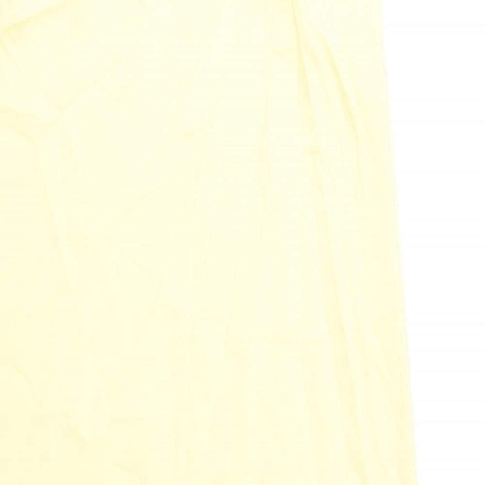 Marks and Spencer Womens Yellow Polyester A-Line Size 12 Scoop Neck Pullover