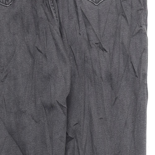 Marks and Spencer Womens Grey Cotton Jegging Jeans Size 18 L28 in Regular
