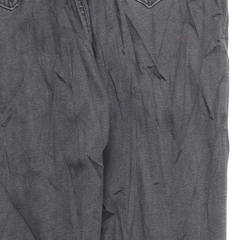 Marks and Spencer Womens Grey Cotton Jegging Jeans Size 18 L28 in Regular