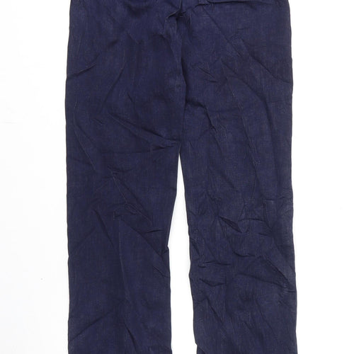 Marks and Spencer Womens Blue Cotton Straight Jeans Size 8 L30 in Regular Zip