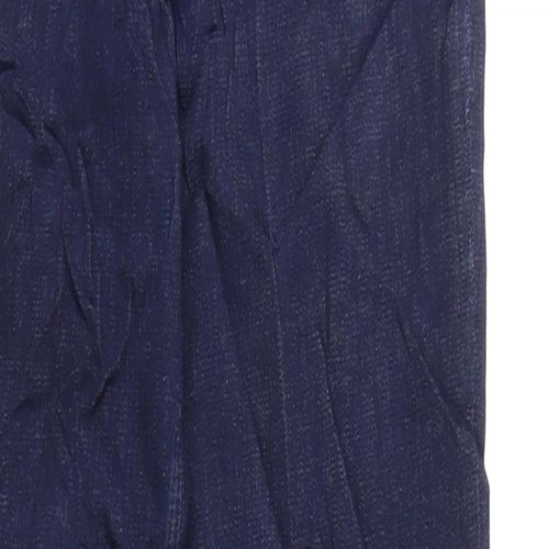Marks and Spencer Womens Blue Cotton Straight Jeans Size 8 L30 in Regular Zip