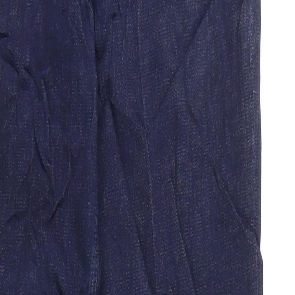 Marks and Spencer Womens Blue Cotton Straight Jeans Size 8 L30 in Regular Zip