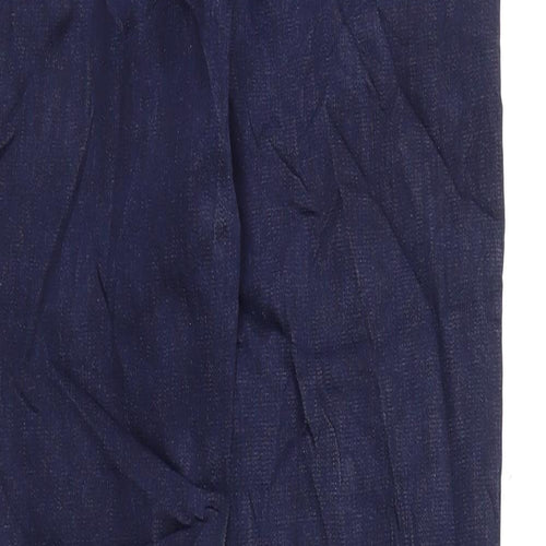 Marks and Spencer Womens Blue Cotton Straight Jeans Size 8 L30 in Regular Zip