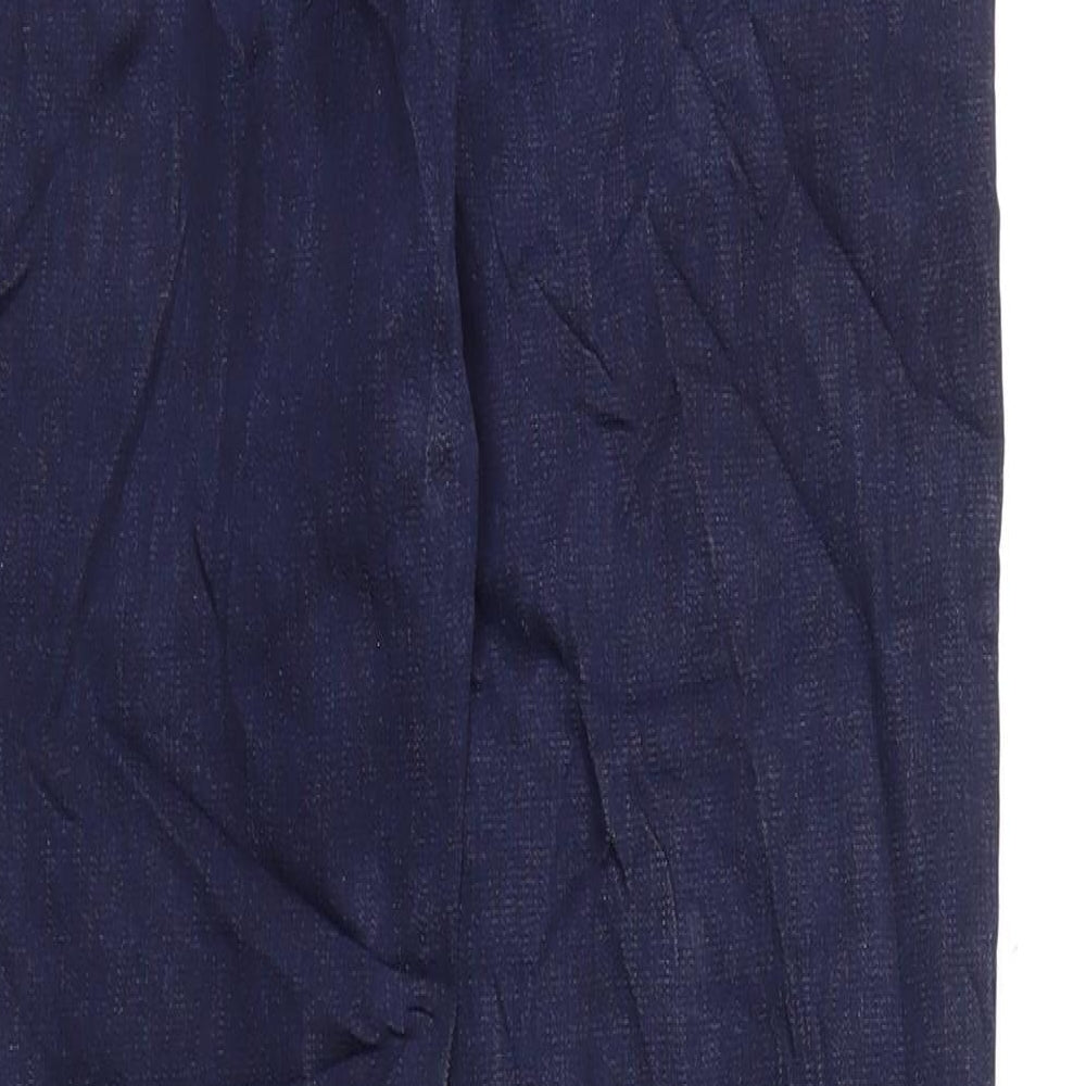 Marks and Spencer Womens Blue Cotton Straight Jeans Size 8 L30 in Regular Zip
