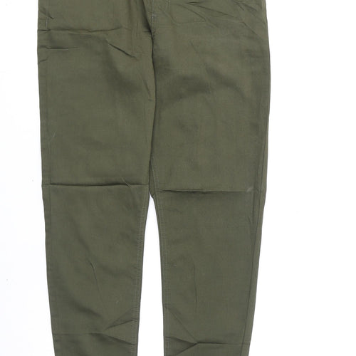 Marks and Spencer Womens Green Cotton Jegging Jeans Size 14 L27 in Regular