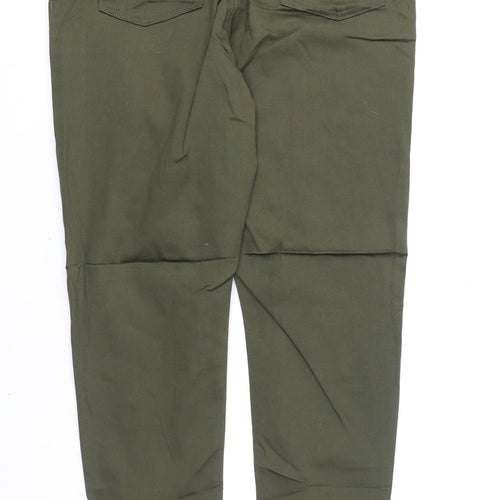 Marks and Spencer Womens Green Cotton Jegging Jeans Size 14 L27 in Regular