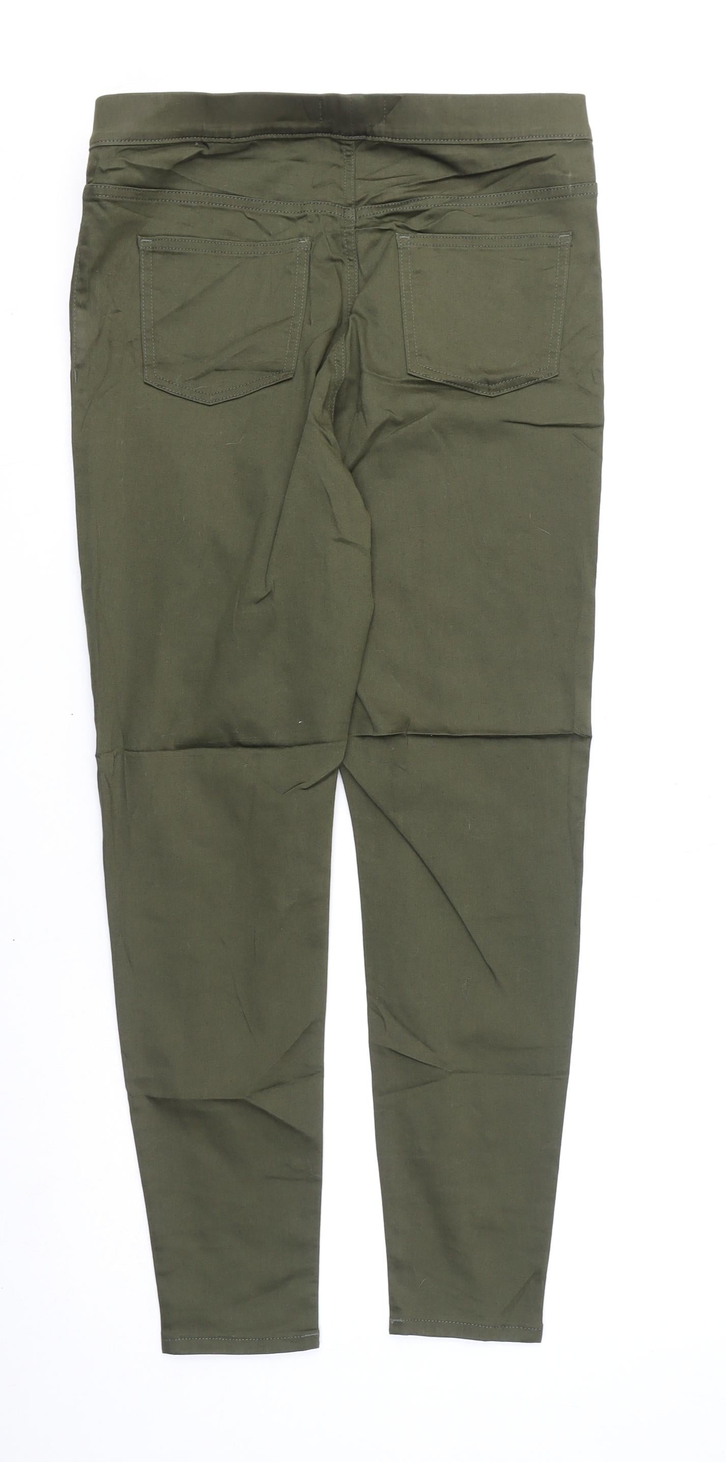Marks and Spencer Womens Green Cotton Jegging Jeans Size 14 L27 in Regular