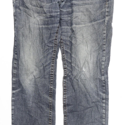 Camel Active Mens Blue Cotton Straight Jeans Size 36 in L29 in Regular Zip