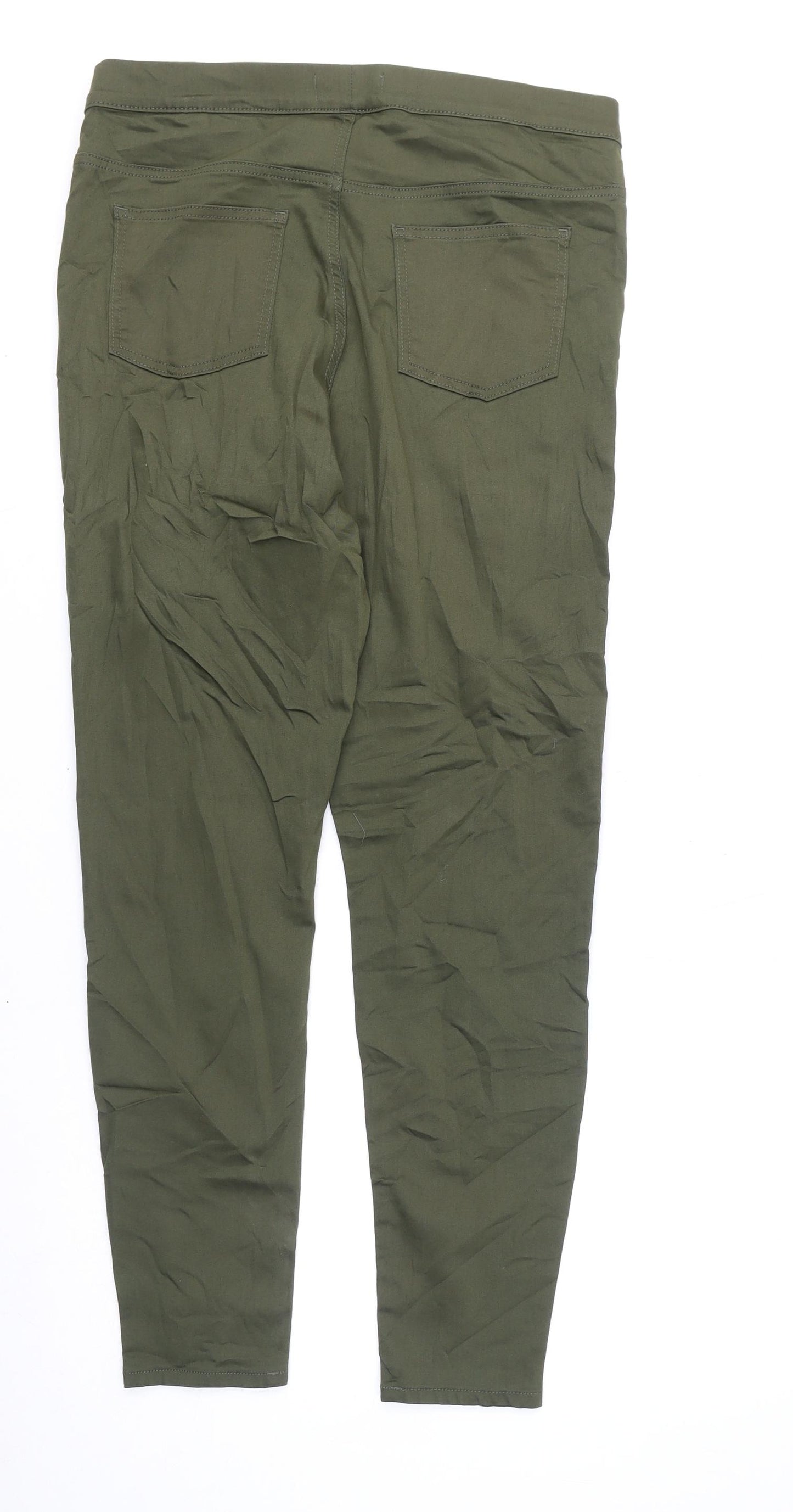 Marks and Spencer Womens Green Cotton Jegging Jeans Size 16 L27 in Regular