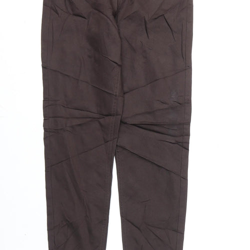 Marks and Spencer Womens Brown Cotton Jegging Jeans Size 8 L27 in Regular