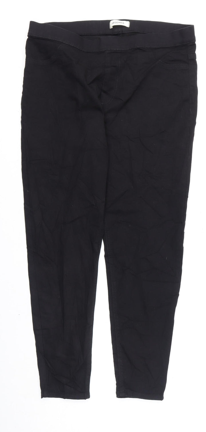 Marks and Spencer Womens Black Cotton Jegging Jeans Size 34 in L25 in Regular