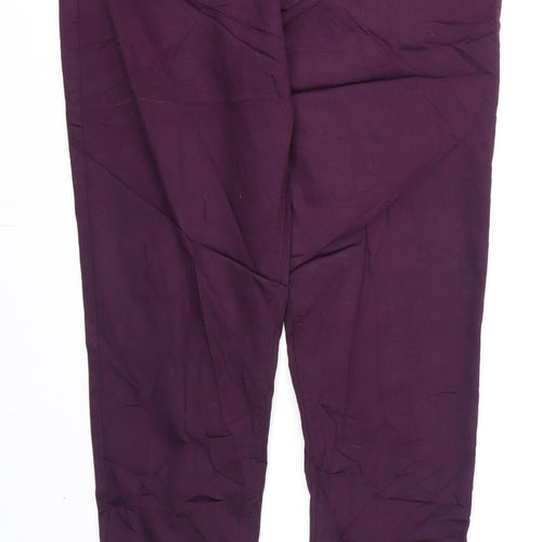 Marks and Spencer Womens Purple Cotton Jegging Jeans Size 18 L27 in Regular