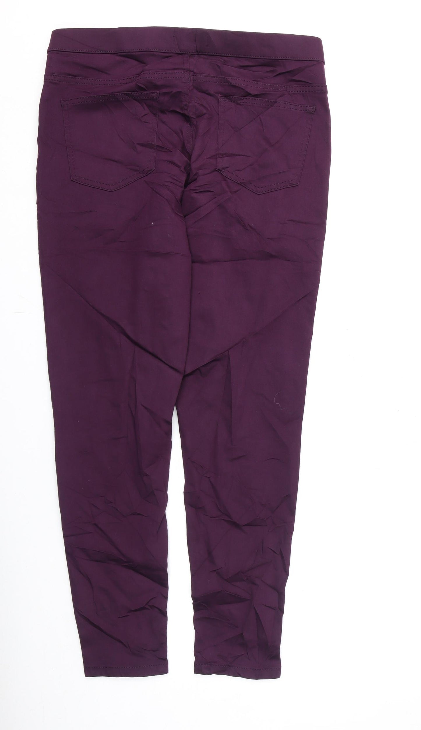 Marks and Spencer Womens Purple Cotton Jegging Jeans Size 18 L27 in Regular